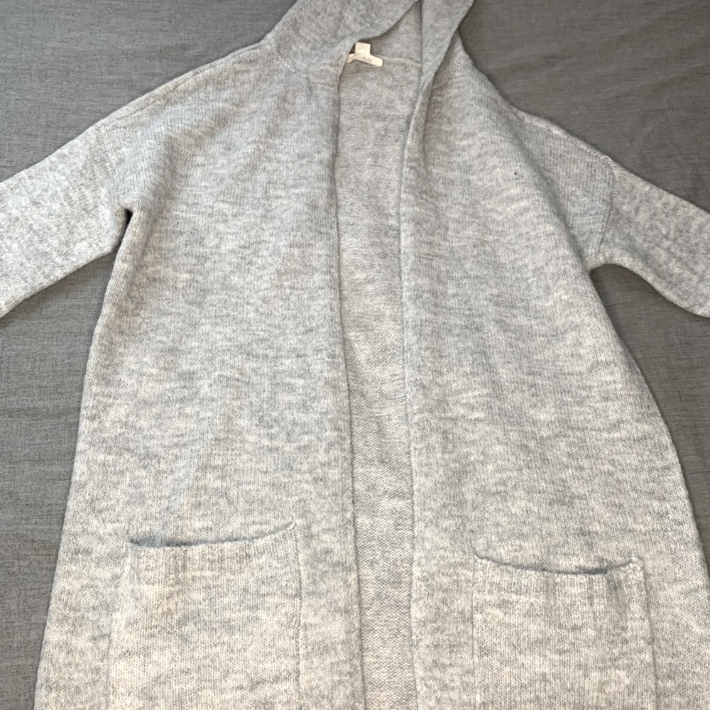 Garage gray long sleeve cardigan